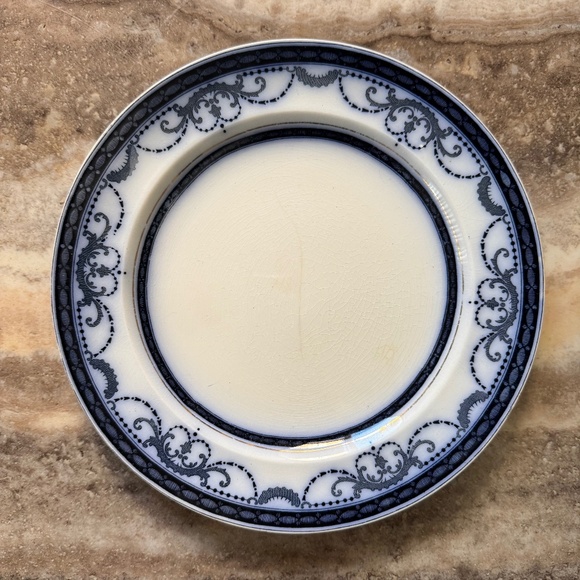 Antique Flow Blue & White Burgess & Leigh Burleigh Ware BELVOIR 9" Plate - Picture 1 of 4